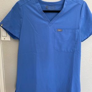 FIGS Catarina Scrub Top in light blue